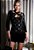 Vestido Curto Manga Longa Pedraria - Imagem 1