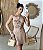Vestido Tomada Que Caia Com Flor Arrastão - Imagem 8