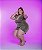 Macaquinho Curto Paetê Plus Size - Imagem 6