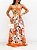Vestido Longo Estampado Vazado - Imagem 1