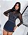 Vestido Curto Strass Manga Longa - Imagem 1