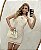 Vestido Curto Com Flor Tricot Arrastão - Imagem 10