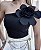 Cropped Alfaiataria Com Flor - Imagem 3