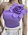 Cropped Alfaiataria Com Flor - Imagem 7