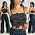 Conjunto De Calça & Cropped Em Pedraria - Imagem 1