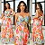 Vestido Longo De Alça Estampado Vazado - Imagem 1