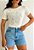 Blusa De Manga Curta Bordada - Imagem 1