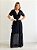 Vestido Longo De Lurex Com Manga - Imagem 2