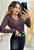 Blusa Manga Longa Decote V - Imagem 1
