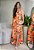 Vestido Longo Vazado Estampado - Imagem 1