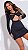 Vestido Curto Manga Longa Strass - Imagem 2