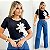 Blusa De Manga Curta Bordada - Imagem 1