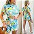Conjunto De Cropped & Shorts Saia Estampado - Imagem 1