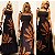 Vestido Longo Estampado Vazado - Imagem 1