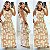 Vestido Longo Estampado - Imagem 1