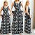 Vestido Longo Estampado - Imagem 1