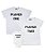 Kit Família 02 Camisetas Brancas e 01 Body Branco Player One, Two e Three Funny T-Shirts - Imagem 1
