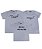 Kit Família 03 Camisetas Cinzas Mãe de 2 Pai de 2 Irmão mais velho Funny T-Shirts - Imagem 1