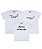 Kit Família 03 Camisetas Brancas Mãe de 2 Pai de 2 e Irmã mais velha Funny T-Shirts - Imagem 1