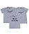 Kit Família 03 Camisetas Cinzas Mãe de 2 Pai de 2 e Irmã mais velha Funny T-Shirts - Imagem 1