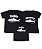 Kit Família 03 Camisetas Pretas Daddy Shark Mommy Shark e Baby Shark Funny T-Shirts - Imagem 1