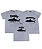 Kit Família 03 Camisetas Cinzas Daddy Shark Mommy Shark e Baby Shark Funny T-Shirts - Imagem 1