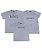 Kit Família 03 Camisetas Cinzas King Queen e Princess Funny T-Shirts - Imagem 1