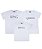Kit Família 03 Camisetas Brancas King Queen e Prince Funny T-Shirts - Imagem 1
