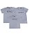 Kit Família 03 Camisetas Cinzas King Queen e Prince Funny T-Shirts - Imagem 1