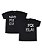 Kit Irmãos 02 Camisetas Pretas Infantis Não Fui Eu Foi Ela Funny T-Shirts - Imagem 1