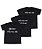 Kit Irmãos 03 Camisetas Pretas Infantis Irmão Mais Velho, Do Meio & Mais Novo Funny T-Shirts - Imagem 1