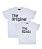 Kit Pai/Mãe e Filho 02 Camisetas Branco The Original & The Remix Funny T-Shirts - Imagem 2