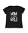 Camiseta Baby Look Feminina Mom of Girls Funny T-Shirts - Imagem 3