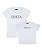 Kit 2 Camisetas Brancas Mãe e Filho Queen e Prince Funny T-Shirts - Imagem 1