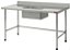 PIA INOX 430 1500x700x850MM 1 CUBA CENTRAL 50X40X25 - CONTRAVENTADA - S201386 - Imagem 1
