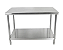 MESA DE INOX CENTRO COM PRATELEIRA LISA NOVA 1000 X 700 X 850 MM DESMONTAVEL - Imagem 2