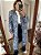 Maxi Cardigan Jacquard Azul - Imagem 1