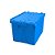 Caixa Plástica com Tampa Agregada - 64 Litros Azul - Imagem 1