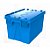 Caixa Plástica com Tampa Agregada Azul - 64L Kit 5UN - Imagem 4