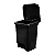 Lixeira Retangular 100L Com Pedal - Cor preta - Imagem 3