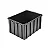 Caixa Plástica Fechada 130 Litros - Mod.1010 - Cor Preta - Com tampa - Imagem 1