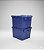 Caixa Plástica com Tampa Agregada - 103 Litros Azul - Imagem 2