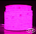 FITA DE LED NEON SILICONADA 110V ROSA 360° 3528 144LED + IP67 + 100M (TOMADA) - Imagem 1