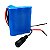 Bateria 12v 2400mah Para Fitas De Led Monitores Cftv + Rabicho - Imagem 1