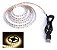 FITA DE LED 5V BRANCO QUENTE (6500K) 3528 60LED + IP20 + 3M - Imagem 1