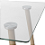 Mesa com tampo de vidro IEB 0142 - Imagem 2
