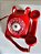 Telefone De Disco Antigo Ericsson Vermelho - Imagem 2