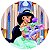 Painel Festa Redondo 3d Princesa Jasmine Sublimação Estampa Digital 1,50M - Imagem 1