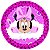 Painel Festa Redondo 3d Minnie Baby Estampa Digital 1,50M - Imagem 1