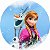 Painel Festa Redondo 3d Frozen Estampa Digital 1,50M - Imagem 1